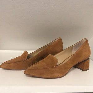 Copper suede Enzo Angiolini block pump size US6